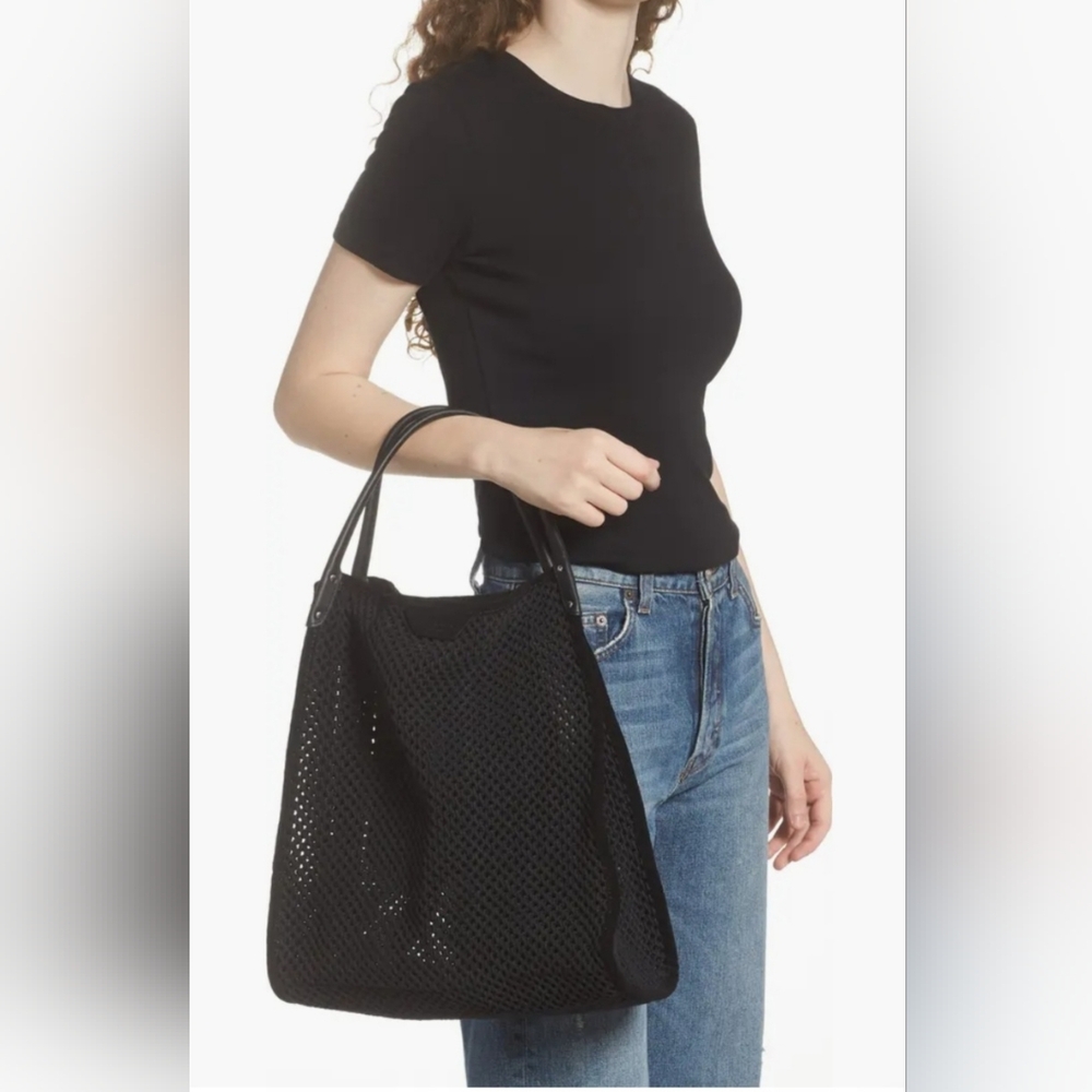 Rag & Bone | Summer Passenger Black Mesh Tote